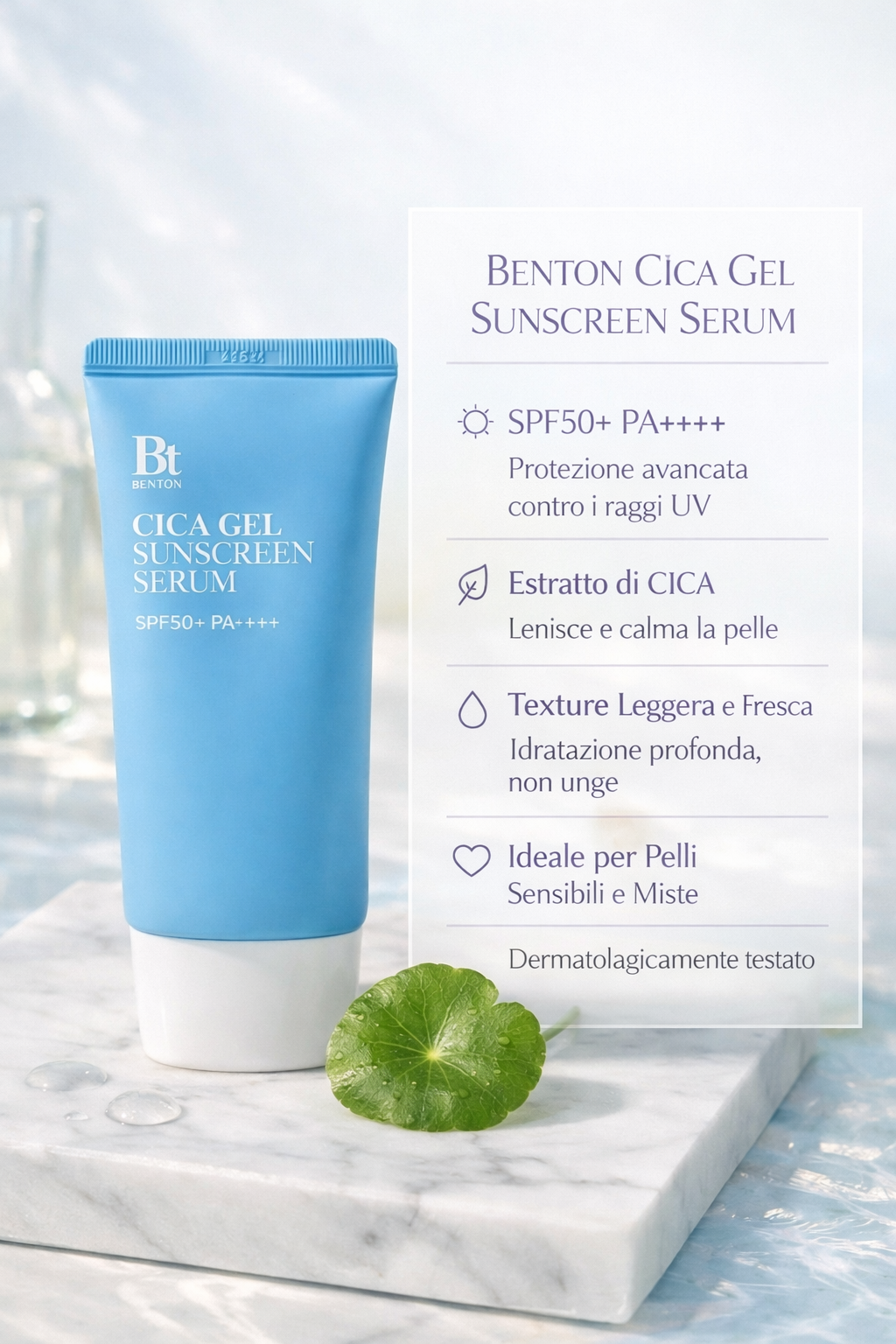 Benton Cica Gel Sunscreen Serum SPF50+ PA++++ 50ml